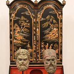 9171 Greek Bronze Busts Pair
