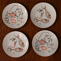 SOLD Jean Cocteau Plates Four