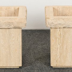 SOLD 8709 Travertine Planter Boxes