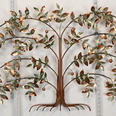 SOLD 8899 Curtis Jere Cherry Tree Wall Sculpture
