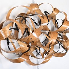 SOLD 9192 Renee Dinauer Bentwood Wall Sculpture