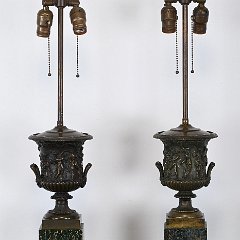 9200 Neoclassical Bronze Urn Lamps