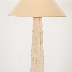 SOLD 8479 Travertine Obelisk Floor Lamp