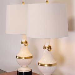 SOLD Hollywood Regency Italian Pottery Lamps