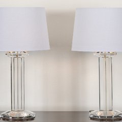 SOLD Karl Springer Lucite Lamps