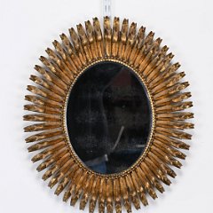 SOLD Eyelash Gilt Mirror