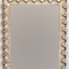 SOLD Silver Gilt Scalloped Frame Mirror 1950s