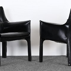9216 Mario Pair of Bellini Cab Chairs Black
