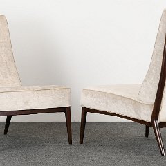 SOLD 8954 Paul McCobb Pair of Slipper Chairs