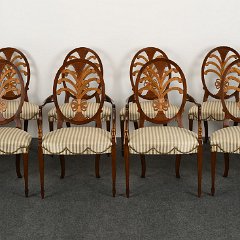 SOLD 8978 Karges Heppelwhite Set of 12 Dining Chairs