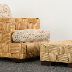 SOLD 9037 Donghia Block Island Club Chair and Ottoman