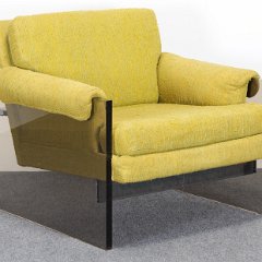 SOLD Milo Baughman Lucite End Chair