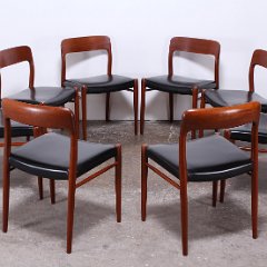 SOLD Neils Moller Teak Dining Chairs No 77