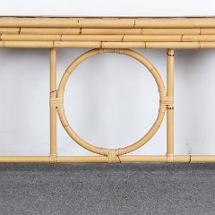 SOLD 8502 McGuire Bamboo Console Table