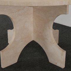 SOLD 8785 Travertine Balsamo Italian Marble Table