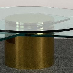 SOLD Dakota Jackson Revolving Glass Table