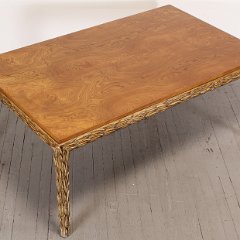 SOLD Phyllis Morris Laurel Leaf Carved Leg Dining Table
